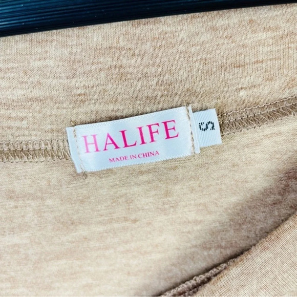 Halife Brown Scoop Neck Lightweight Top Size Small - Picture 7 of 7